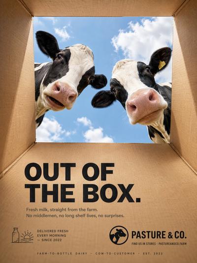 Vertical advertising poster